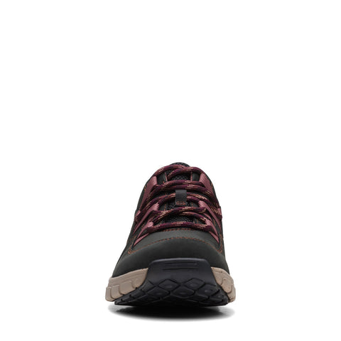 Clarks Wave Range AP 26168583 Womens Black Leather Lifestyle Sneakers Shoes