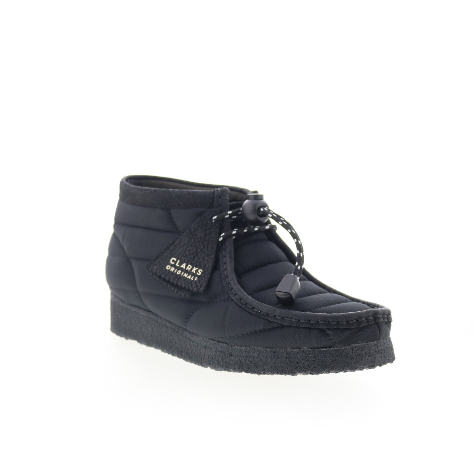 Clarks Wallabee Boot 26168587 Womens Black Canvas Lace Up Chukkas