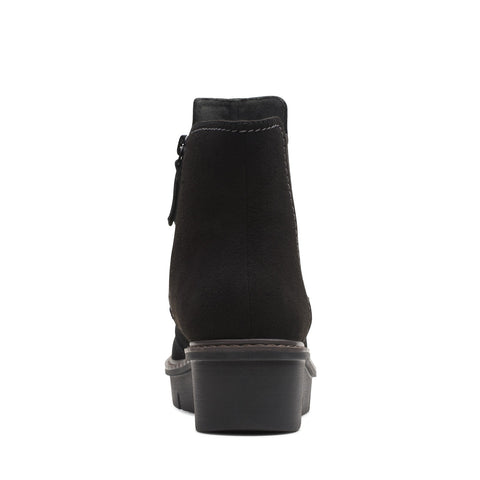 Clarks Airabell Move 26168588 Womens Black Suede Zipper Casual Dress Boots