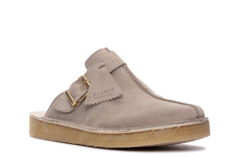 Clarks Trek Mule 26168619 Mens Beige Suede Loafers & Slip Ons Casual Shoes