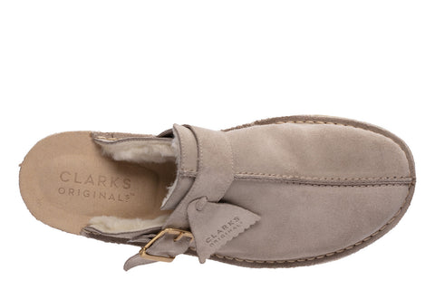 Clarks Trek Mule 26168619 Mens Beige Suede Loafers & Slip Ons Casual Shoes