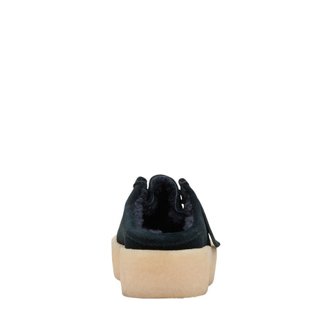 Clarks Wallabee Cup LO 26168643 Womens Black Suede Mules Slippers Shoes