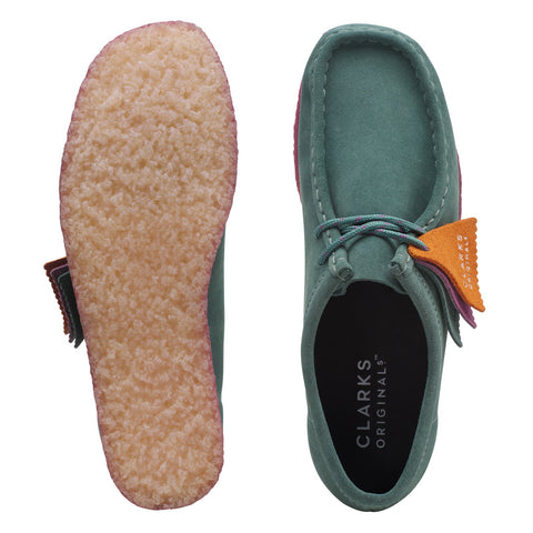 Clarks Wallabee 26168644 Womens Green Oxfords & Lace Ups Casual Shoes