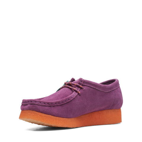 Clarks Wallabee 26168645 Womens Purple Oxfords & Lace Ups Casual Shoes