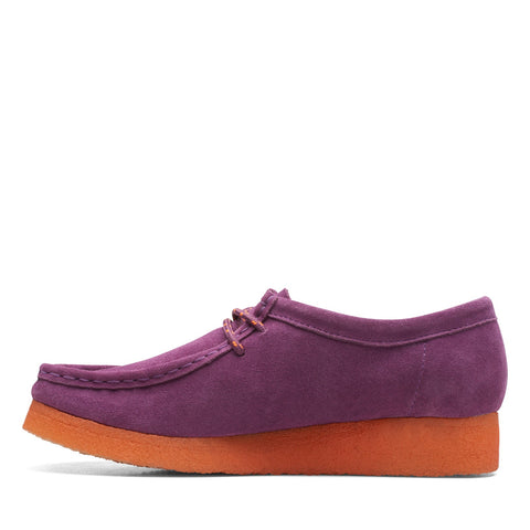 Clarks Wallabee 26168645 Womens Purple Oxfords & Lace Ups Casual Shoes