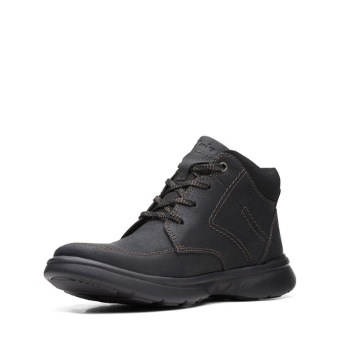 Clarks Bradley Mid 26168659 Mens Black Leather Lace Up Casual Dress Boots