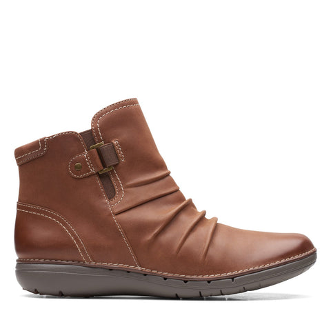 Clarks Un Loop Top 26168666 Womens Brown Leather Ankle & Booties Boots