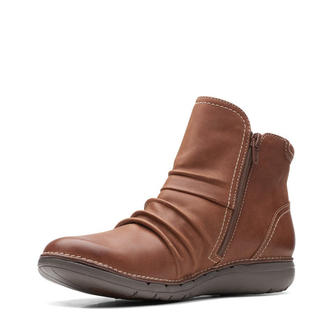 Clarks Un Loop Top 26168666 Womens Brown Leather Ankle & Booties Boots