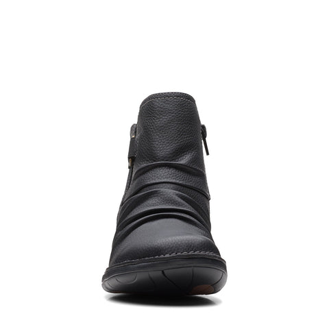 Clarks Un Loop Top 26168673 Womens Black Wide Leather Ankle & Booties Boots