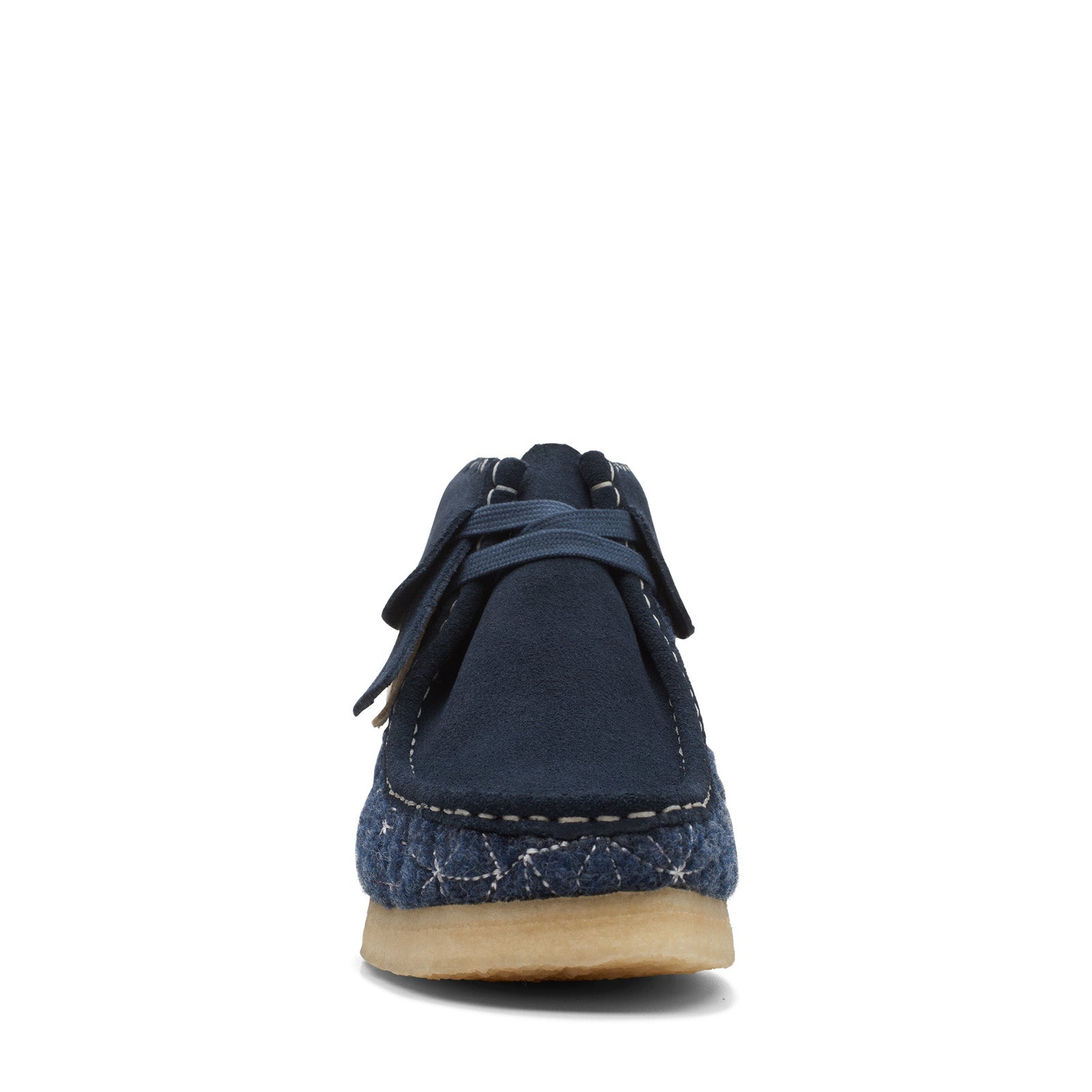 Clarks Wallabee Boot 26168706 Womens Blue Suede Lace Up  display picture 1