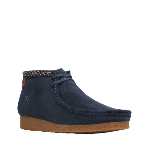 Clarks Shacre Boot 26168734 Mens Blue Leather Lace Up Chukkas Boots
