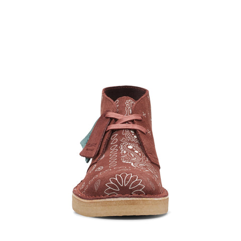 Clarks Desert Boot 26168784 Womens Red Suede Lace Up Chukka Boots