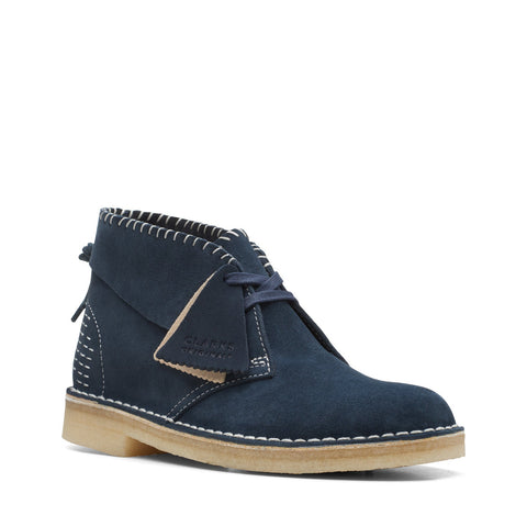 Clarks Desert Boot 26168787 Womens Blue Suede Lace Up Chukkas Boots