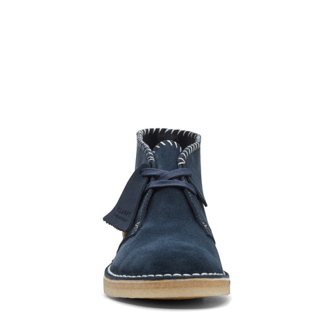 Clarks Desert Boot 26168787 Womens Blue Suede Lace Up Chukkas Boots