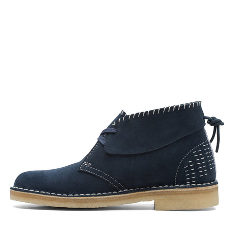 Clarks Desert Boot 26168787 Womens Blue Suede Lace Up Chukkas Boots