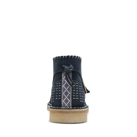 Clarks Desert Boot 26168787 Womens Blue Suede Lace Up Chukkas Boots