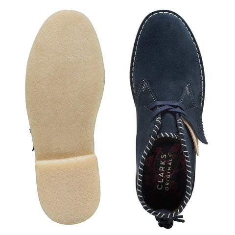 Clarks Desert Boot 26168787 Womens Blue Suede Lace Up Chukkas Boots