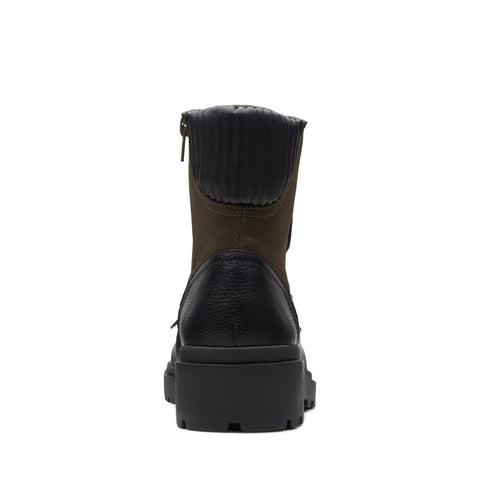 Clarks Calla Charm 26169146 Womens Black Leather Lace Up Casual Dress Boots