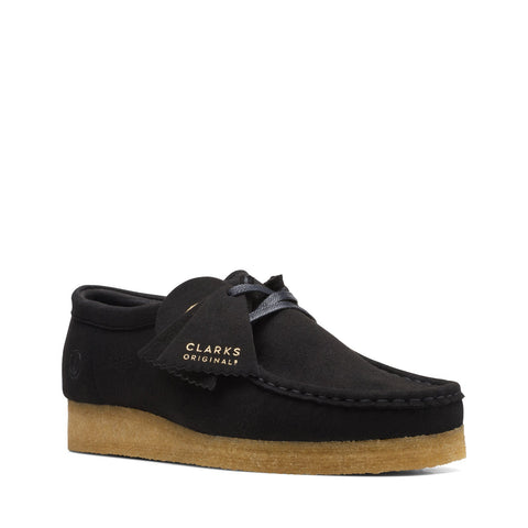 Clarks Wallabee 26169434 Womens Black Oxfords & Lace Ups Casual Shoes