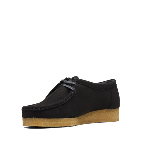 Clarks Wallabee 26169434 Womens Black Oxfords & Lace Ups Casual Shoes