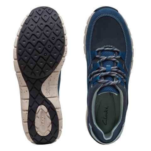 Clarks Wave Range AP 26169486 Womens Blue Leather Lifestyle Sneakers Shoes