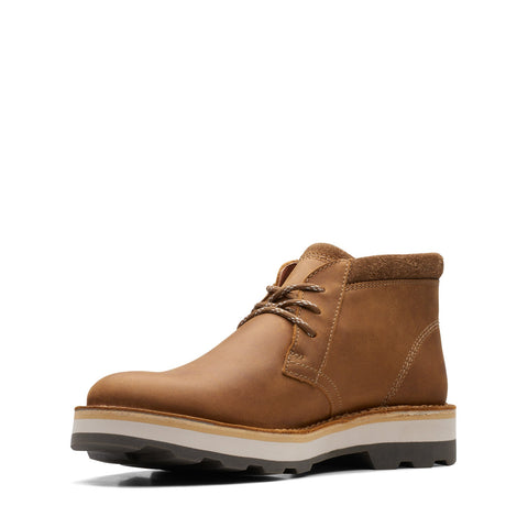 Clarks Corston DB Waterproof 26169492 Mens Brown Leather Chukkas Boots 