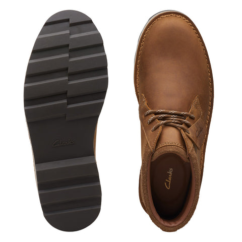 Clarks Corston DB Waterproof 26169492 Mens Brown Leather Chukkas Boots 