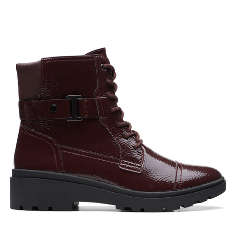 Clarks Calla Dance 26169609 Womens Burgundy Leather Lace Up Casual Dress Boots