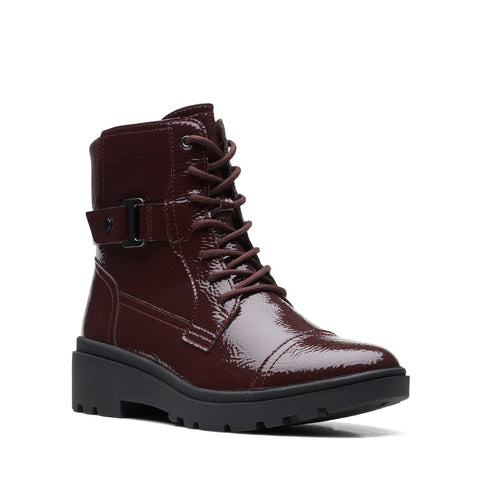 Clarks Calla Dance 26169609 Womens Burgundy Leather Lace Up Casual Dress Boots
