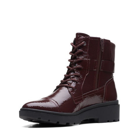 Clarks Calla Dance 26169609 Womens Burgundy Leather Lace Up Casual Dress Boots