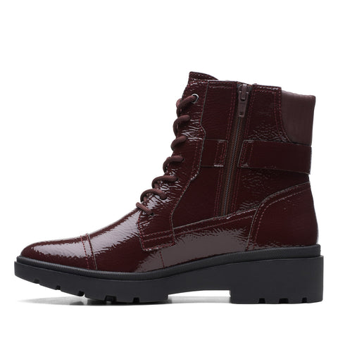 Clarks Calla Dance 26169609 Womens Burgundy Leather Lace Up Casual Dress Boots