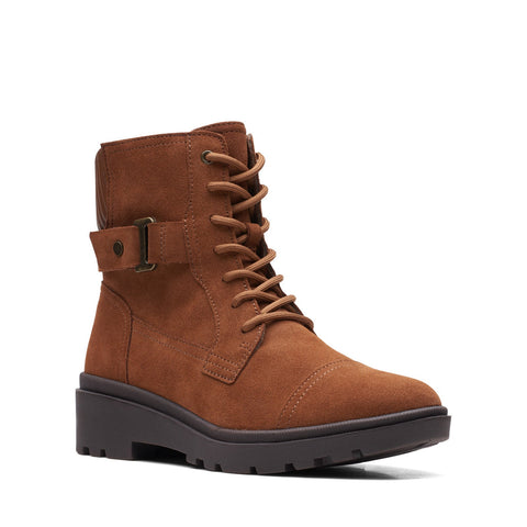 Clarks Calla Dance 26169614 Womens Brown Wide Suede Casual Dress Boots