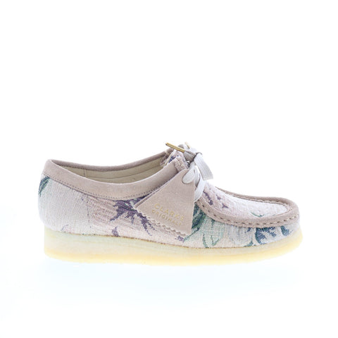 Clarks Wallabee 26169916 Womens Gray Suede Oxfords & Lace Ups Casual Shoes