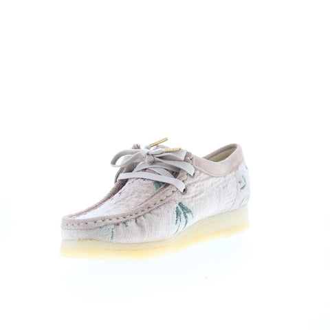 Clarks Wallabee 26169916 Womens Gray Suede Oxfords & Lace Ups Casual Shoes