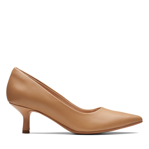 Clarks VViolet 55 Rae 26170273 Womens Brown Leather Pumps Heels Shoes