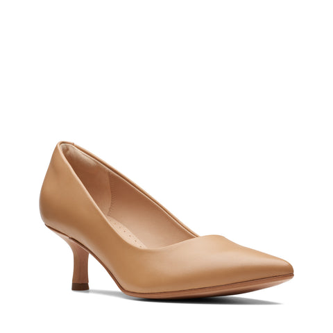Clarks VViolet 55 Rae 26170273 Womens Brown Leather Pumps Heels Shoes