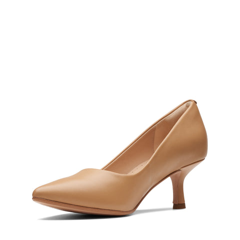 Clarks VViolet 55 Rae 26170273 Womens Brown Leather Pumps Heels Shoes