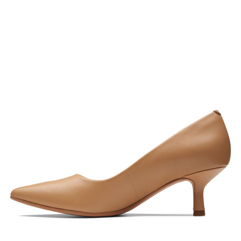 Clarks VViolet 55 Rae 26170273 Womens Brown Leather Pumps Heels Shoes