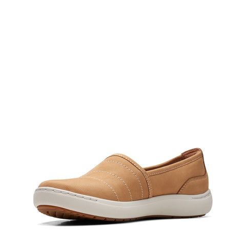 Clarks Nalle Violet 26171025 Womens Brown Leather Slip On Loafer Flats Shoes