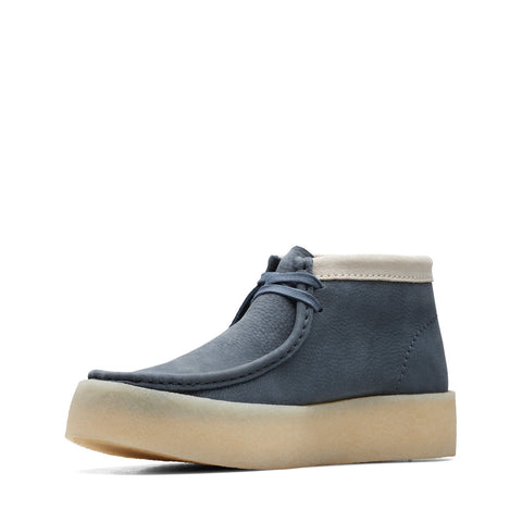 Clarks Wallabee Cup Boot 26171091 Mens Blue Nubuck Lace Up Chukkas Boots