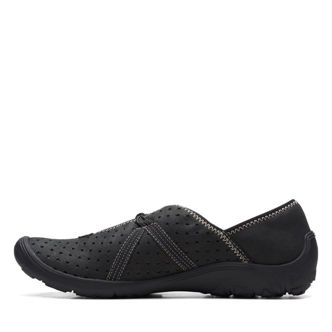 Clarks Fiana Braley 26171202 Womens Black Wide Lifestyle Sneakers Shoes
