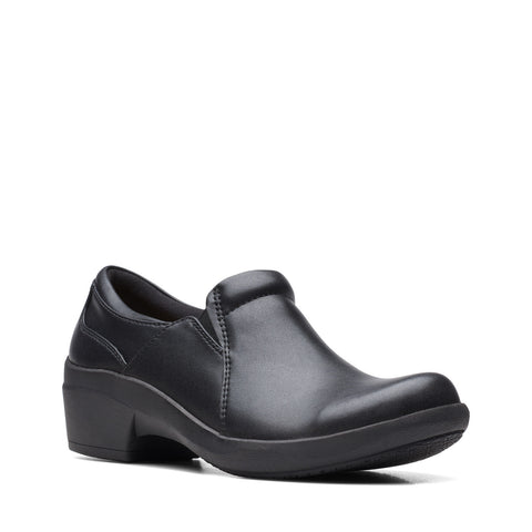Clarks Talene Pace 26171331 Womens Black Wide Leather Loafer Flats Shoes