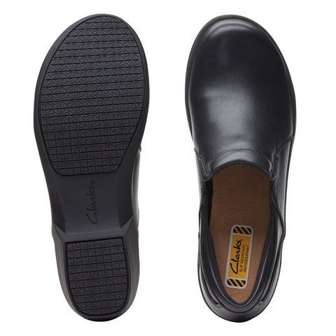Clarks Talene Pace 26171331 Womens Black Wide Leather Loafer Flats Shoes