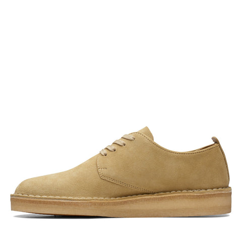 Clarks Coal London 26171491 Mens Beige Suede Oxfords & Lace Ups Casual Shoes