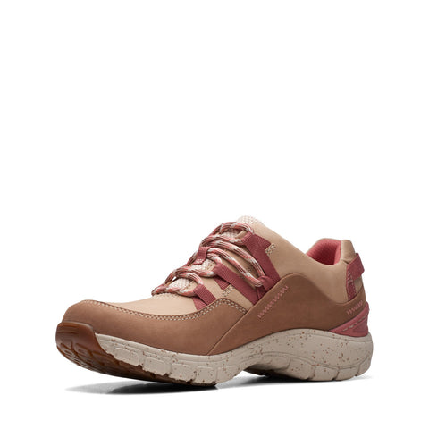 Clarks Wave Range AP 26171614 Womens Brown Wide Lifestyle Sneakers Shoes