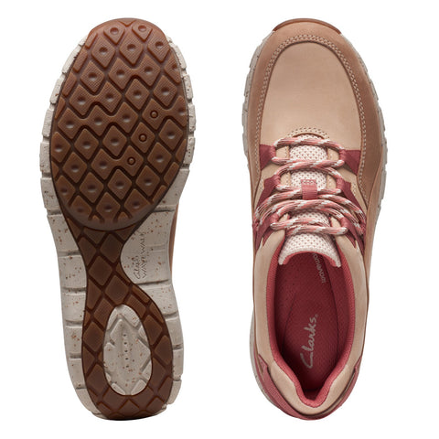 Clarks Wave Range AP 26171614 Womens Brown Wide Lifestyle Sneakers Shoes