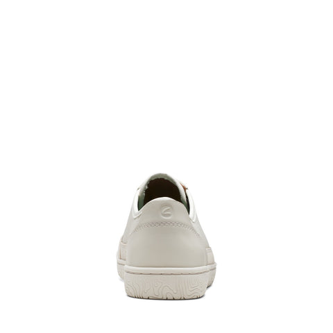 Clarks Hodson Lace 26171709 Mens White Leather Lifestyle Sneakers Shoes 