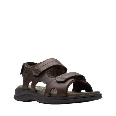 Clarks Walkford Walk 26171796 Mens Brown Wide Leather Sport Sandals Shoes