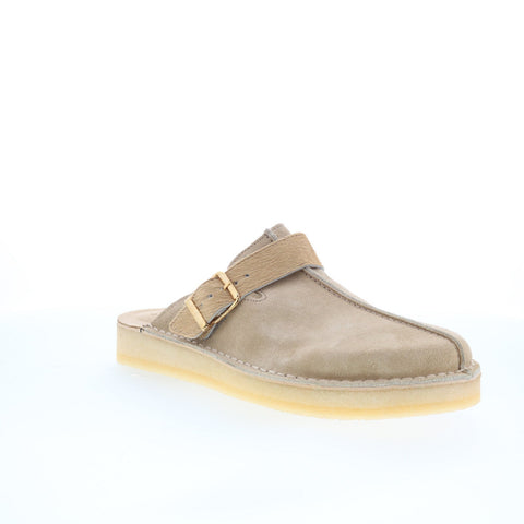 Clarks Trek Mule 26171989 Mens Gray Suede Loafers & Slip Ons Casual Shoes