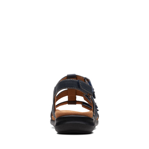 Clarks Kitly Step 26172013 Womens Blue Leather Strap Sandals Shoes